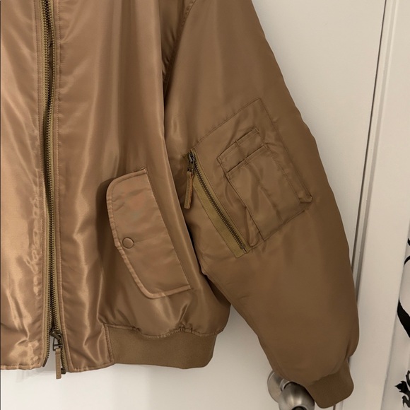 Anine Bing Leon Bomber Jacket in Sepia, Size Small - Picture 9 of 17